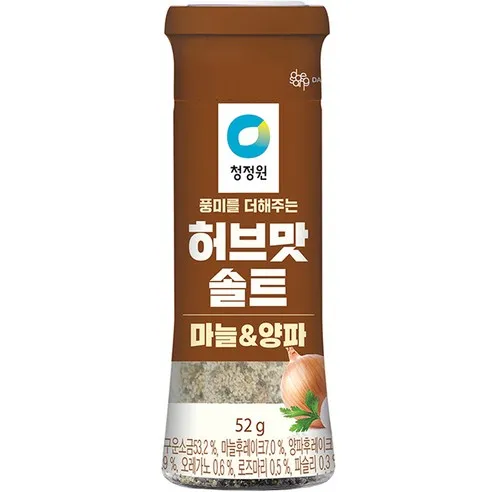 대상 청정원 허브맛솔트 마늘 & 양파 구운소금, 52g, 1개
