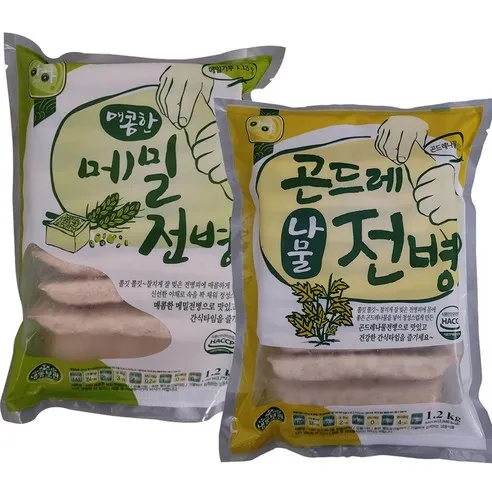 아하식품 매콤한 아하메밀전병 1.2Kg+곤드레나물전병1.2Kg
